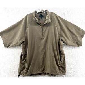 Bolle Golf Shirt Mens Large Brown Short Sleeve 1/4Zip Pullover Windbreaker